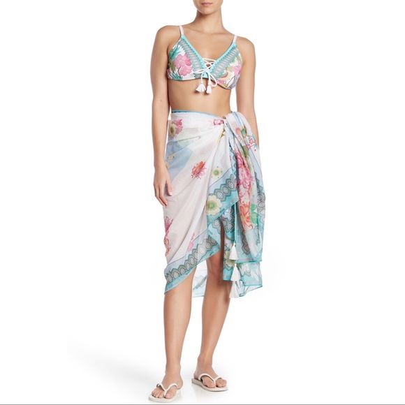Johnny Was Other - Johnny Was Emilia Women’s Printed Sarong Swim NWT
